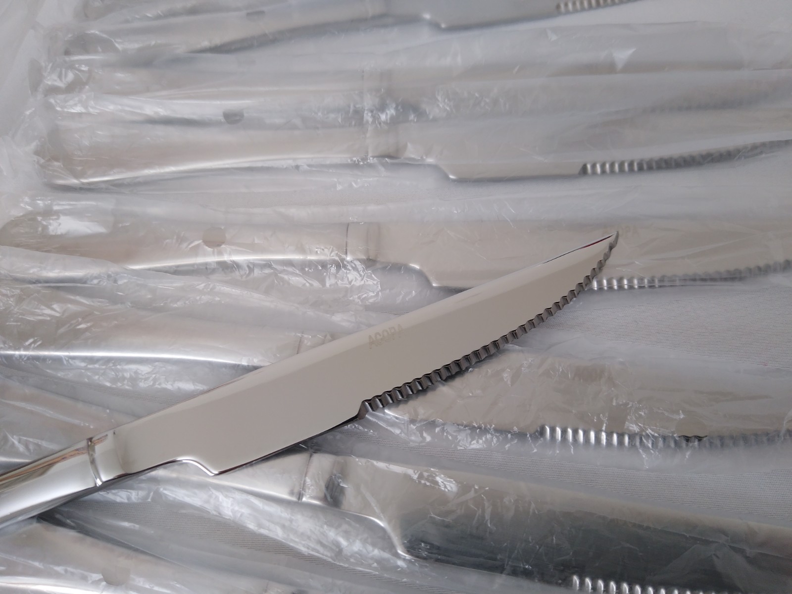 Acopa 18/0 Stainless Steel 9" Steak Knife 12 Pack Benson / Brigitte Flatware