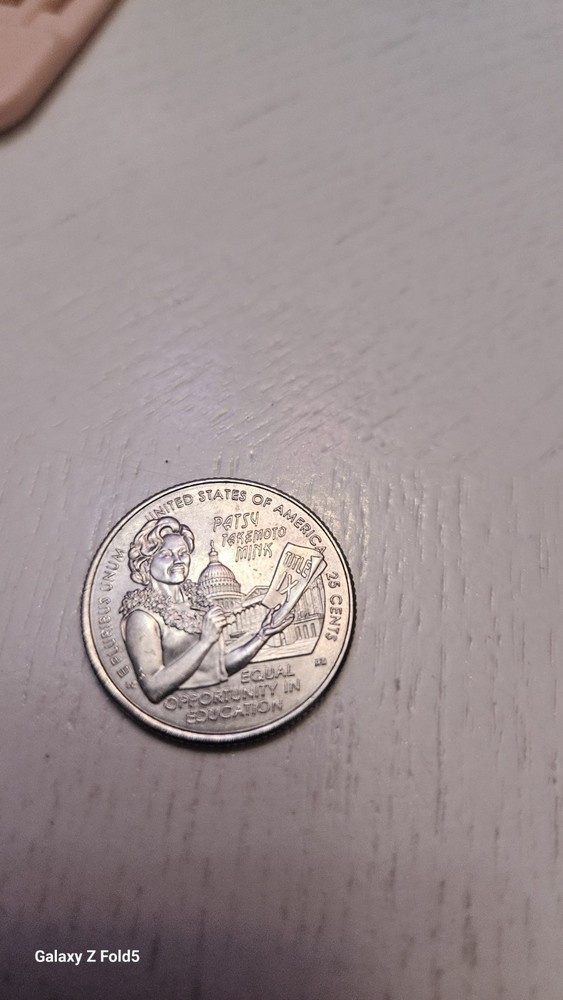 2024 P Patsy Takemoto Mink QUARTER ERROR " IN *COD* WE TRUST "