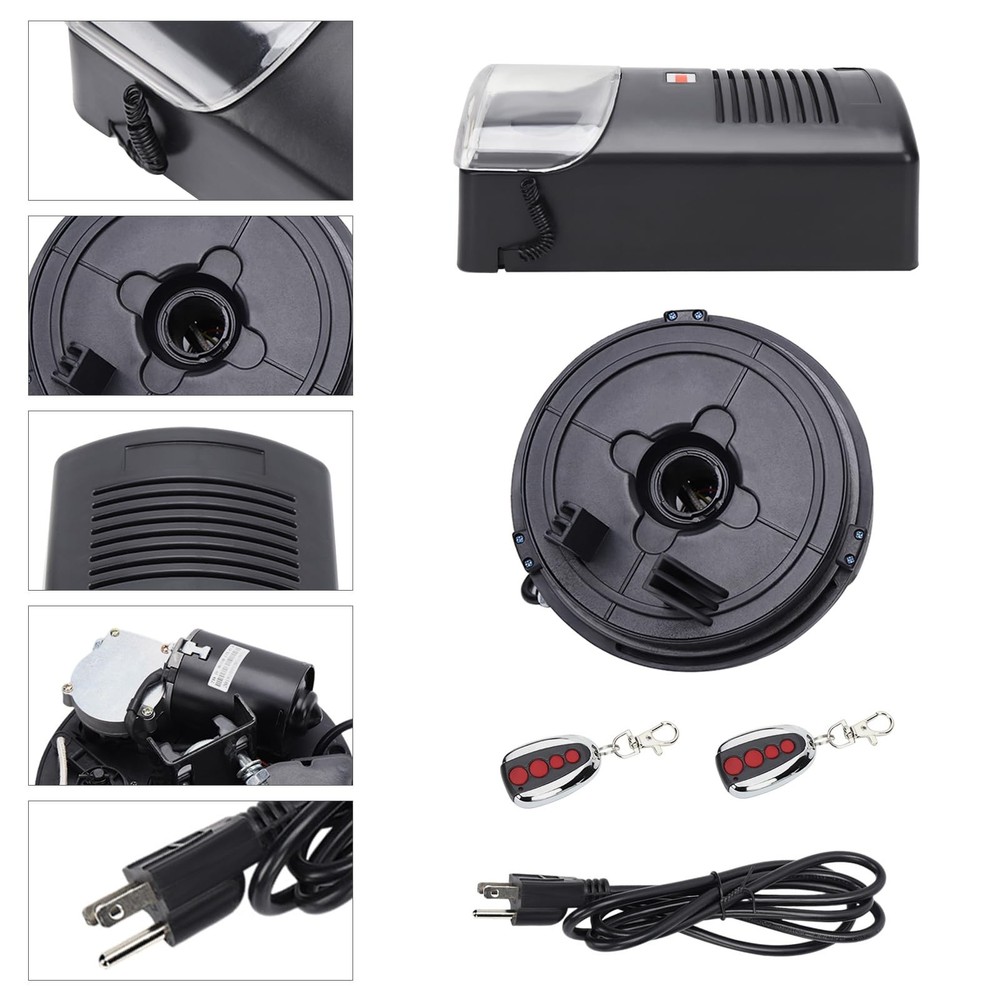 110V 80W Electric Garage Roll Up Roller, 250N Pulling Force Automatic Roller ...