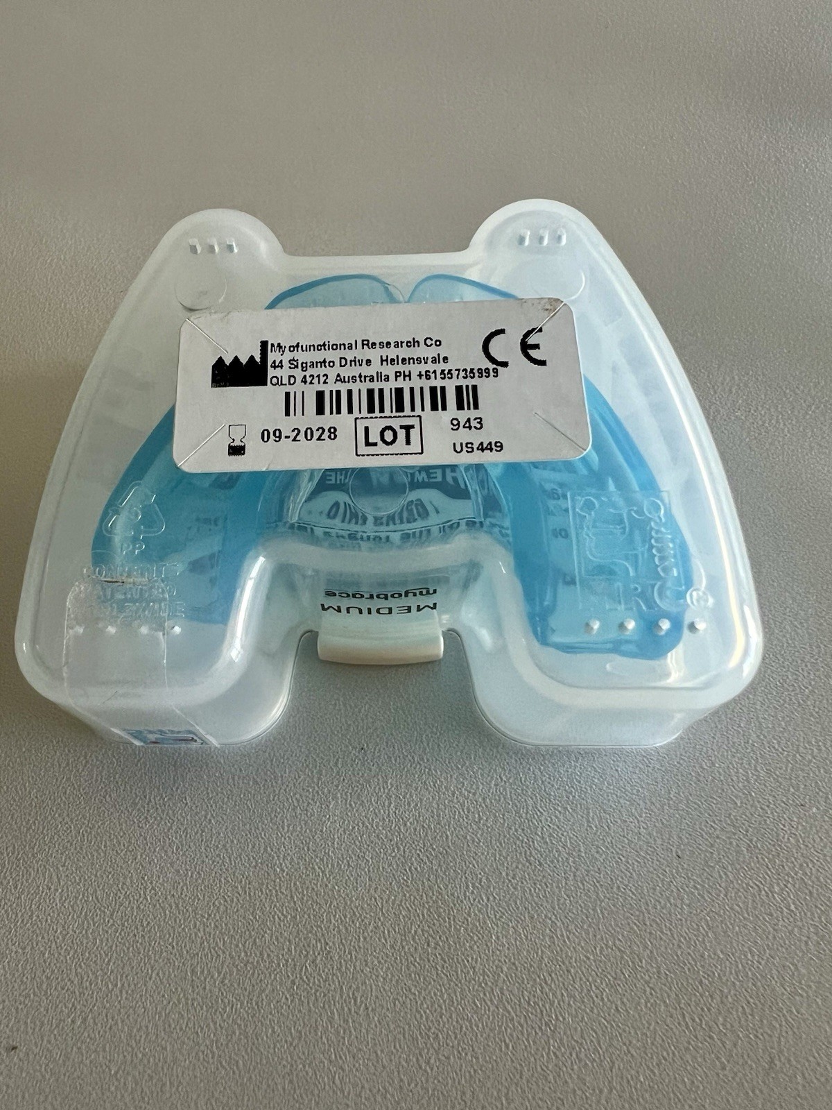 Myobrace Stage 2 - K2 orthodontic silicone appliance Genuine Kids size M Blue