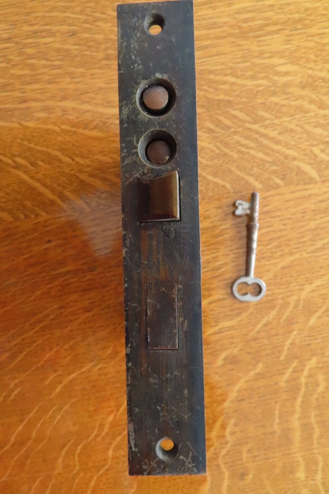 Antique Sargent Easy Spring Bare Mortise Lock -2 Push Buttons Plus key