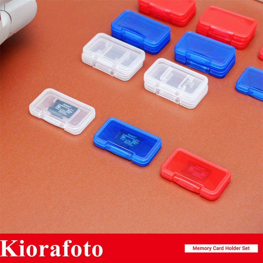 18PCS Clear Plastic Micro SD Card Case Holder Memory Card MicroSD TF Storage Box