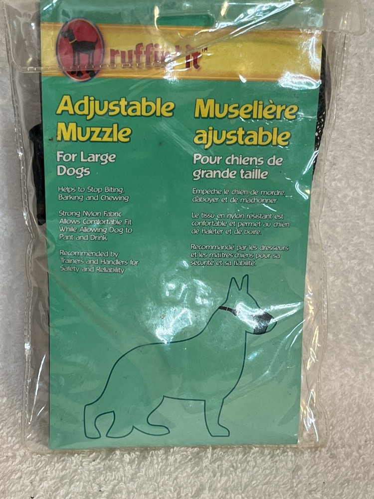 NEW Muzzle Large Dog Adjustable ruffin' it 20605