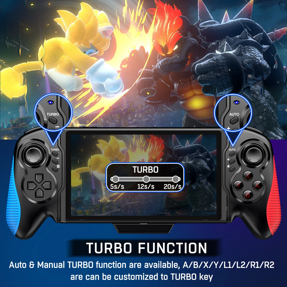 Dual Vibration Handheld Controller Grip Gamepad For Nintendo Switch Joy-Con Game