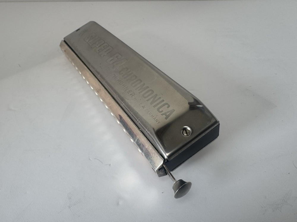 Vintage Hohner Super 64 Chromonica Harmonica No. 7582 Working With Case