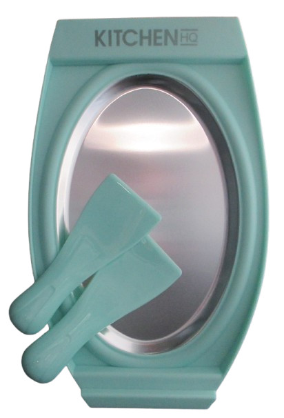 Kitchen HQ Portable Rolled Ice Cream Yogurt Maker Set Freeze Plate w/Scrapers