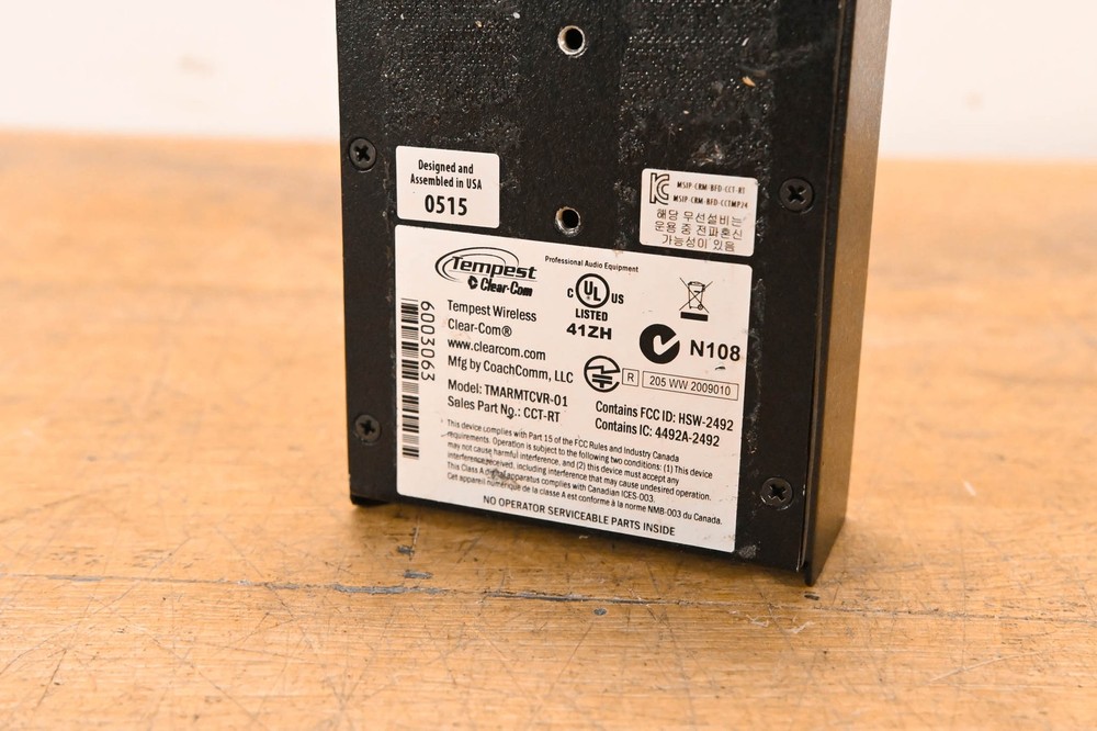 Clear-Com Tempest 2400 CCT-RT 2.4GHz Remote Wireless Transceiver Base CG01DQ8