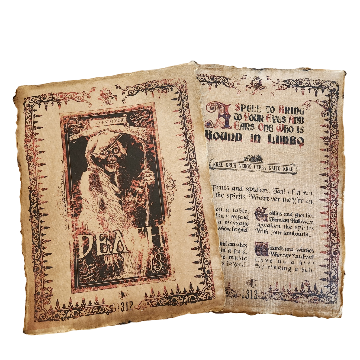 Madame Leota Spell Book pages, Haunted Mansion