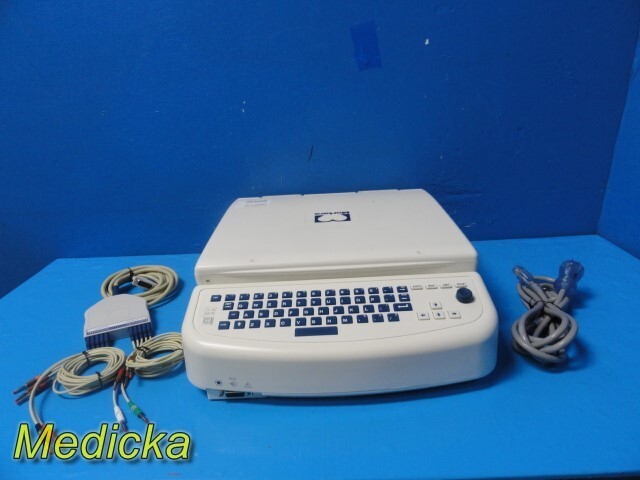 Burdick Mortara ELI350 Interpretive ECG Device W/ Trunk Cable & Lead Set ~ 35882