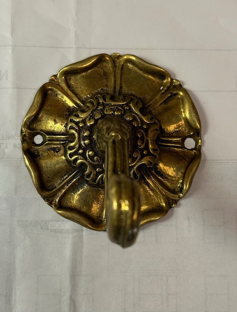Antique Vintage Style Solid Brass WALL HOOK, Hammock Plants
