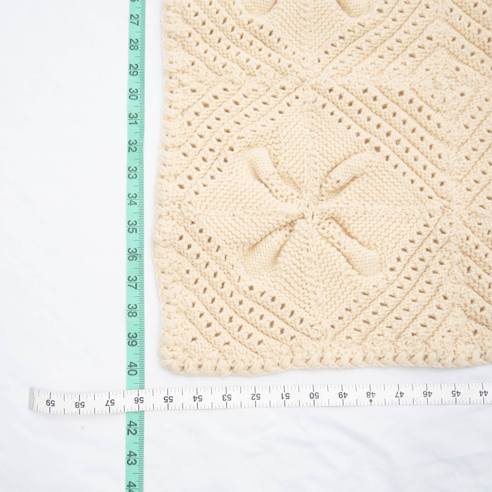 Vintage Off-White Crochet Afghan