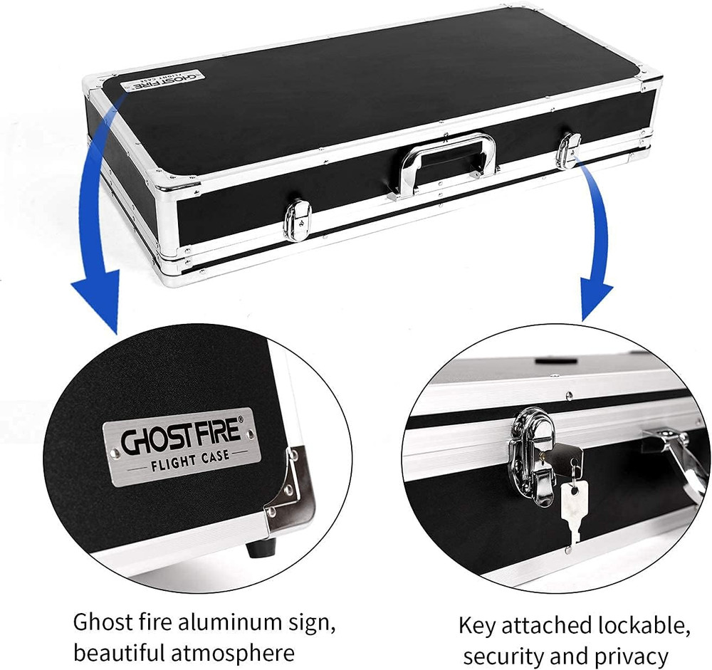GHOSTFIRE T-EC14 Guitar Multi Effect Pedal Case with Locking Aluminum Design