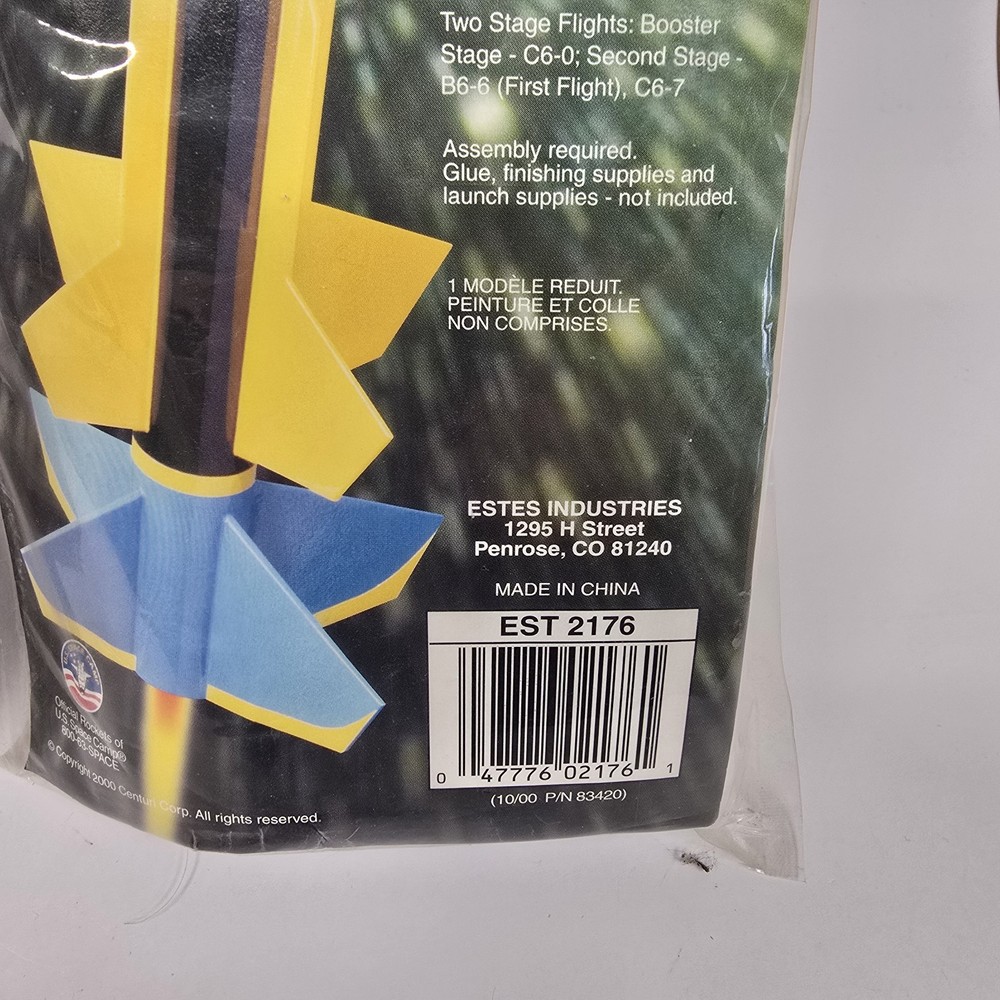 2 Vintage ESTES Model Rockets Est1259 & Est2176