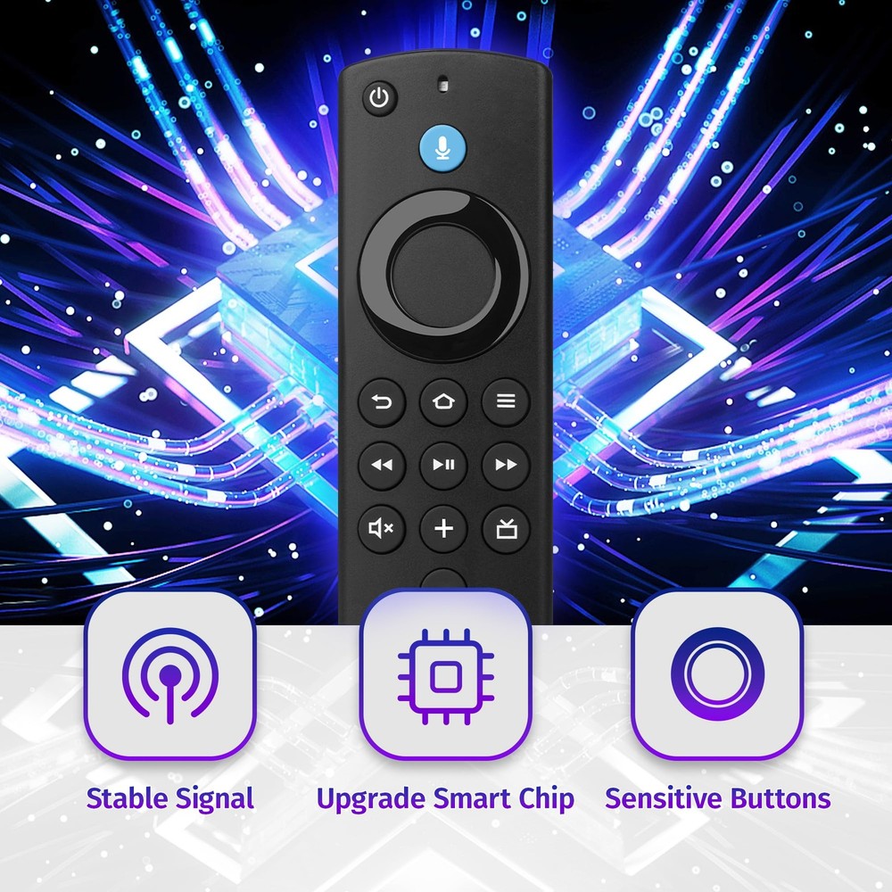 Replacement Voice Remote Control Fit for Fire Smart TVs Stick/TV Black