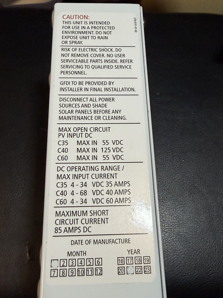 Xantrex C35 Charge Controller 35A, 12 or 24V Solar Charge Controller Wind Solar