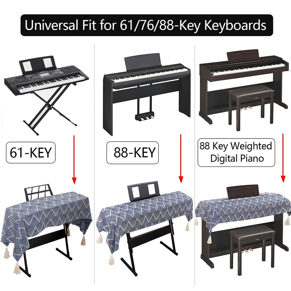 Waterproof Keyboard Cover - Soft Thick & Durable - Geometric Pattern - Univer...