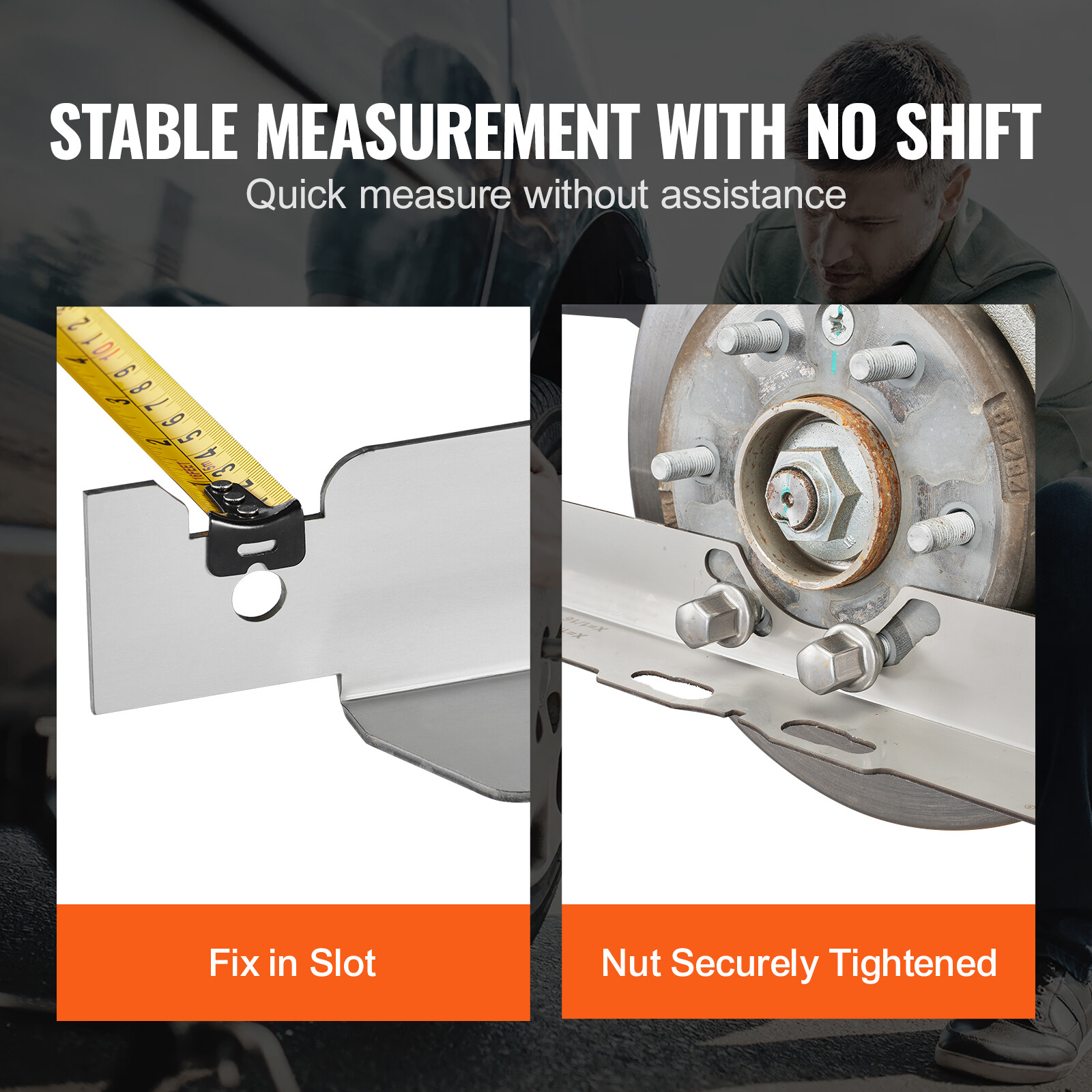 Wheel Alignment Tool Toe Plates Accurate Measurements with 2 Tape Measures