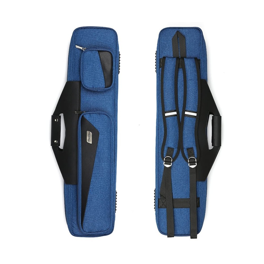 MangoRun Pool Cue Case 4x4 with Backpack Straps Carrying Case for 4 Pool Cues