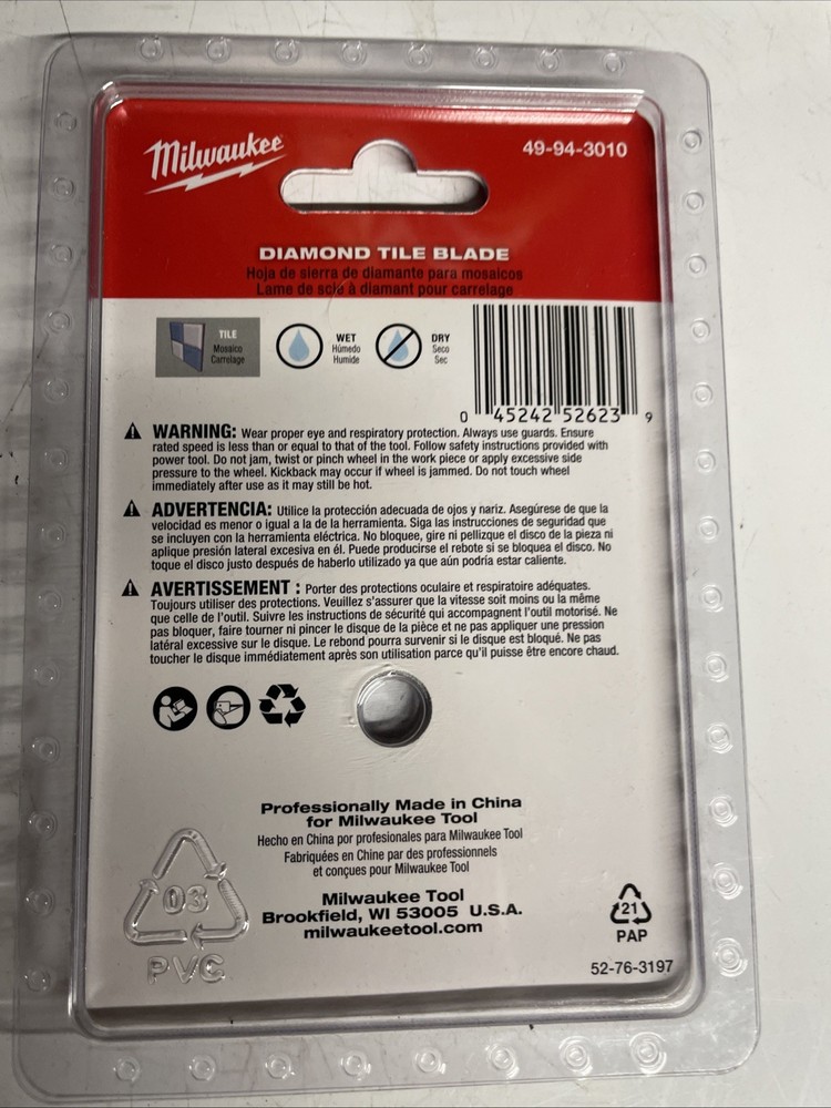 Milwaukee 49943010 Saw Blade