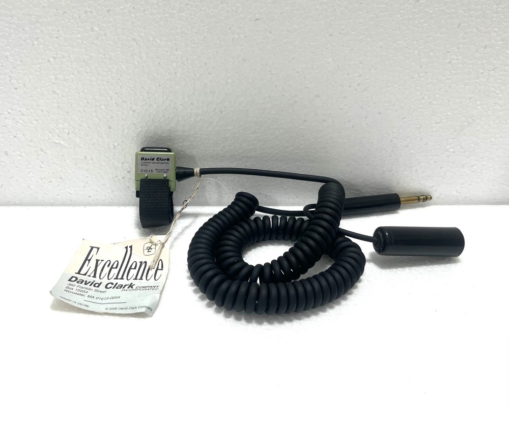 David Clark C10-15 Push to Talk PTT Switch With Intercom Mod Installed