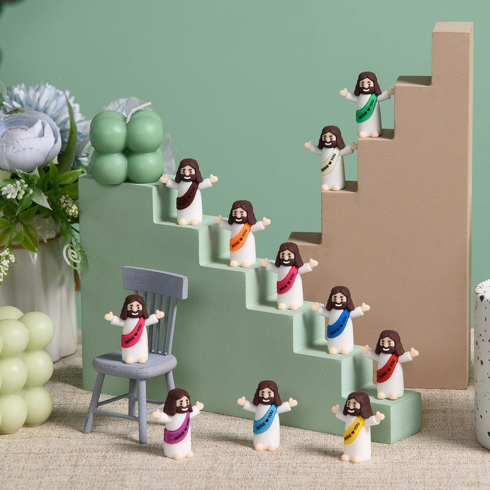 50-Pack Tiny Jesus Figurines - Perfect for Easter Celebrations & Sunday School
