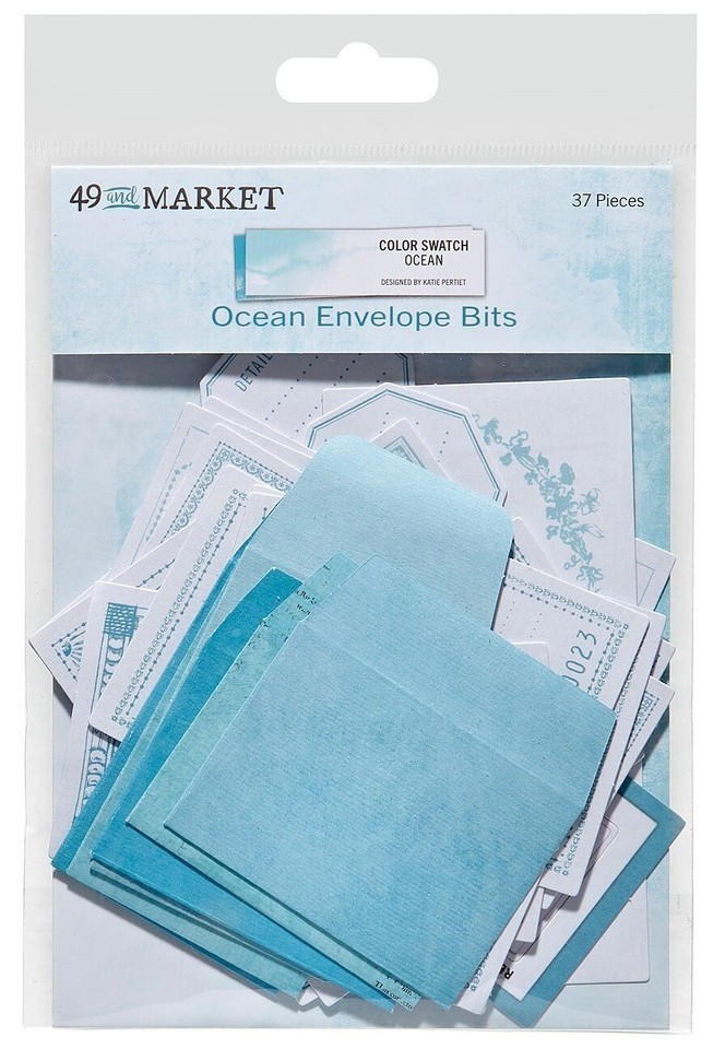 49 AND MARKET -  Color Swatch - OCEAN -  ENVELOPE BITS - 2 PKGS