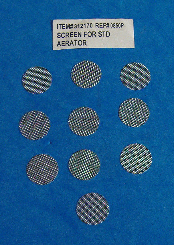 LOT OF TEN PIECE FAUCET AERATOR SCREENS 11/16" 40 MESH
