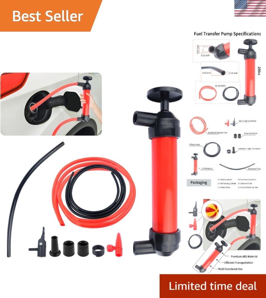 Multi-Functional 3-in-1 Siphon Pump Kit for Efficient Refueling Tasks
