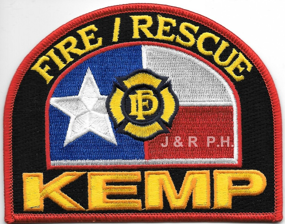 Kemp  Fire - Rescue, Texas  (4.5" x 3.5" size)  fire patch