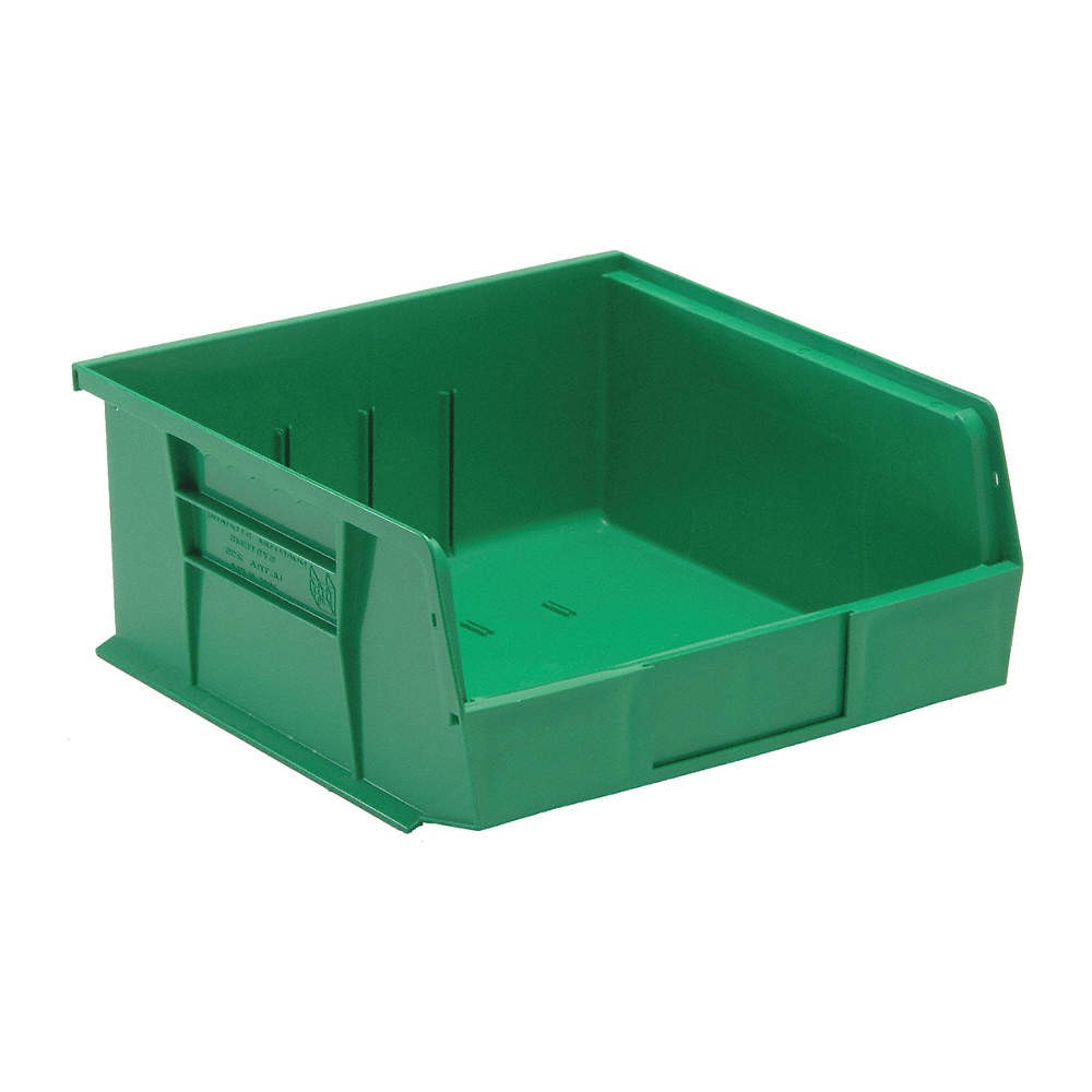 QUANTUM STORAGE SYSTEMS QUS235GN Hang and Stack Bin,Green,PP,5 in 8NEK1
