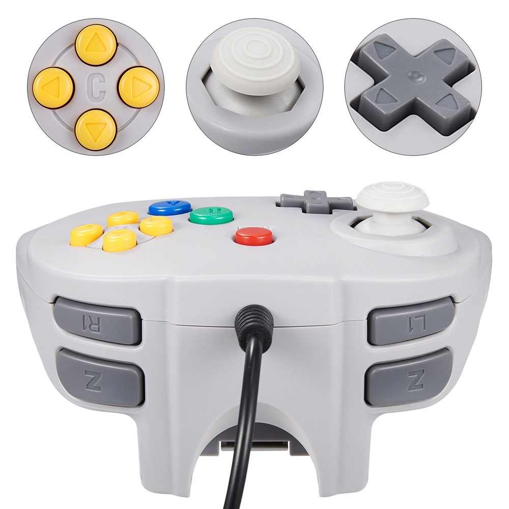 For Switch PC MAC N64 USB Controller Gamepad Joypad for Steam & Super Retrocade