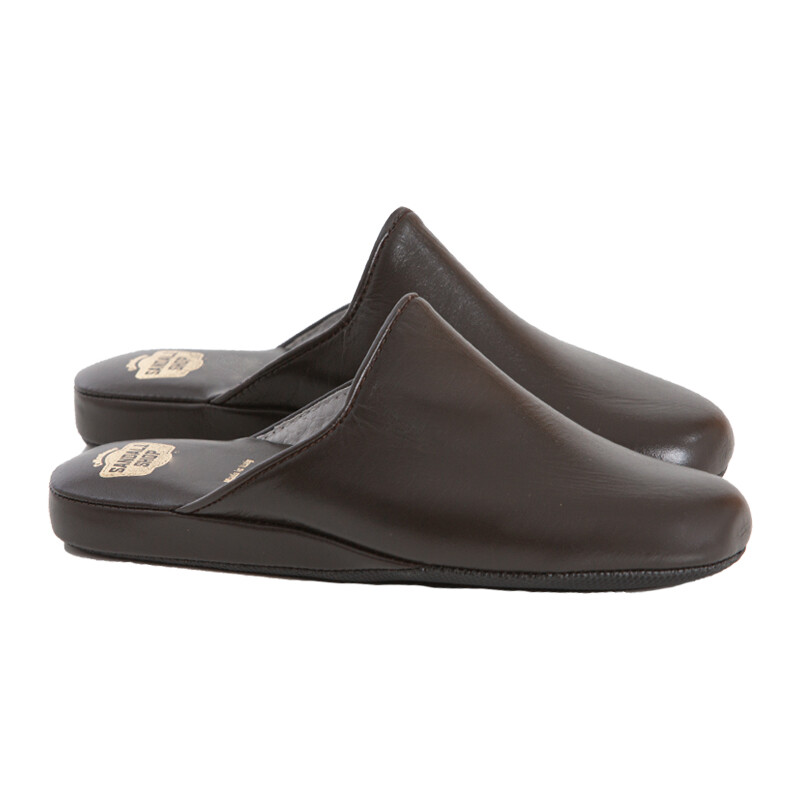 Slippers Men Leather Winter Model Rome