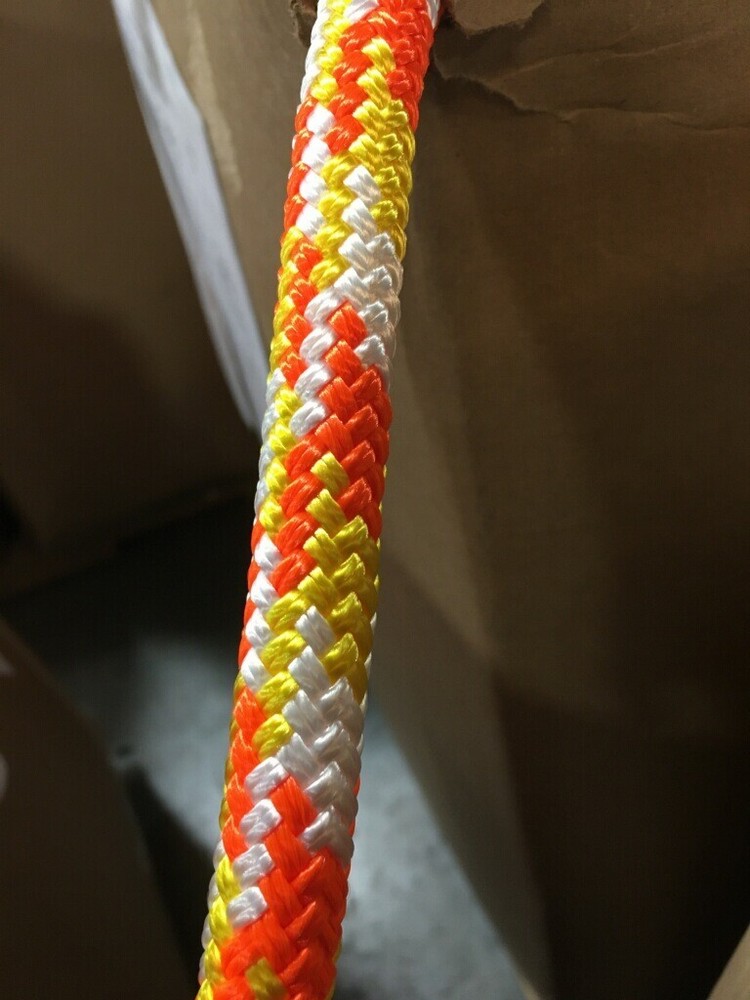 9/16 x 50 ft. Double Braid-Yacht Braid Polyester Rope. Candy Korn