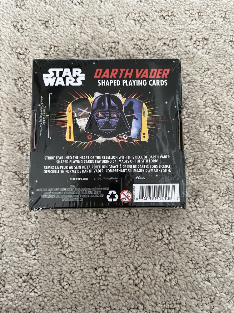 STAR WARS DARTH VADER SHAPED PLAYING CARDS - NEW- Sealed Package