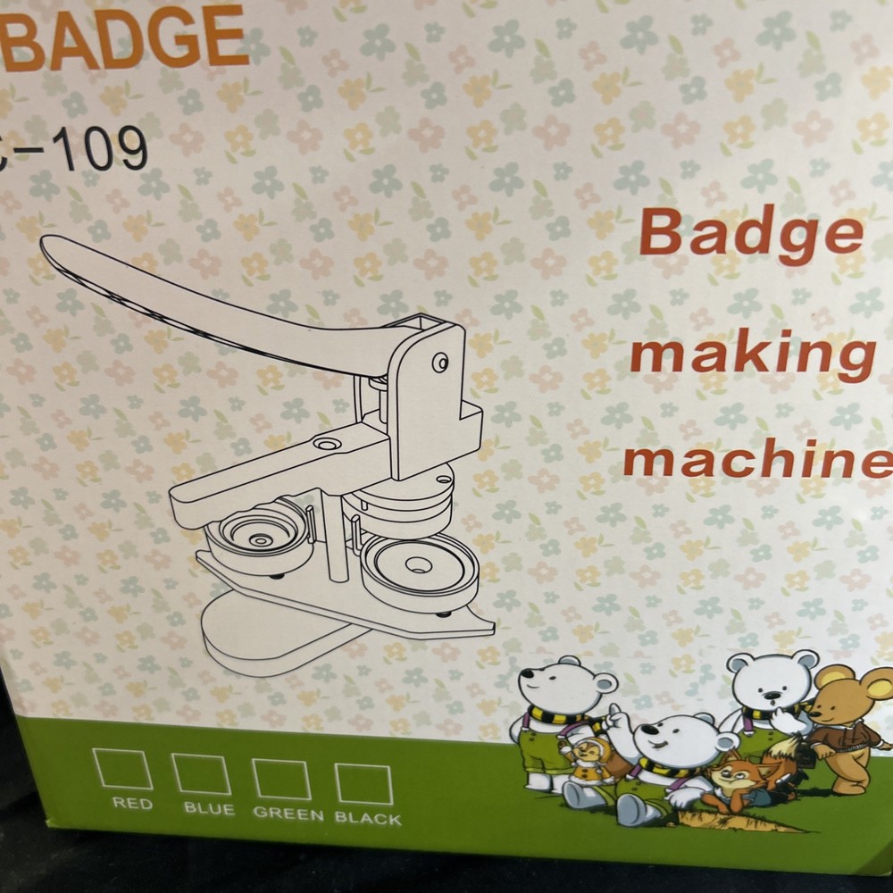 Badge Making Tool 3-in-1 Press Button Pin Maker 2.25" 100mm 2 1/4"