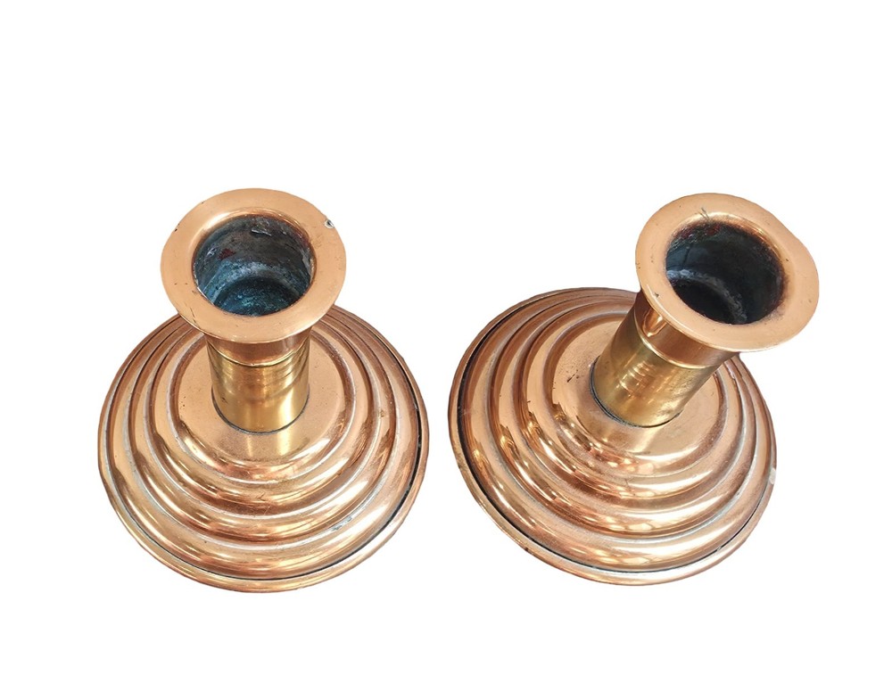 1946 Vtg Copper Candlestick Holders