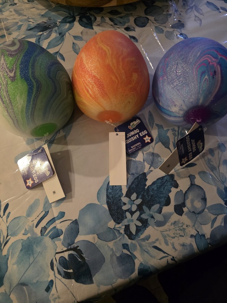 3 Jumbo Swirl Squishy Egg