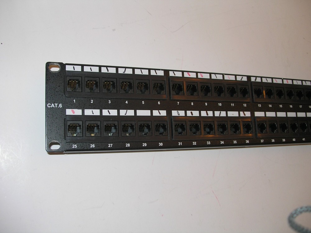 CAT6 Rackmount or Wallmount 48-port Cat6 Patch Panel- unbranded