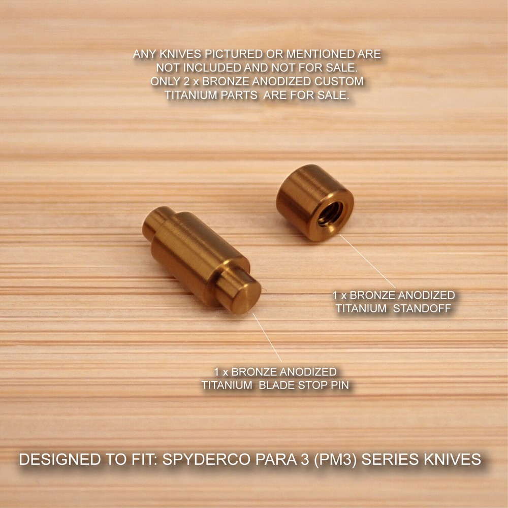Spyderco Paramilitary Para 3 PM3 Titanium Blade Stop Pin & Standoff - BRONZE
