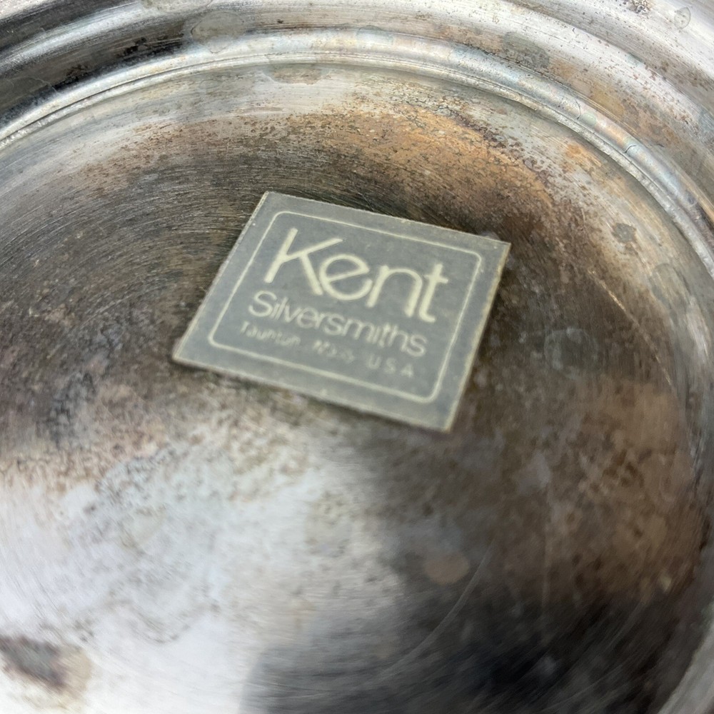 Vintage Kent Silversmith Scalloped Footed Silver-plated Small bowl Rare