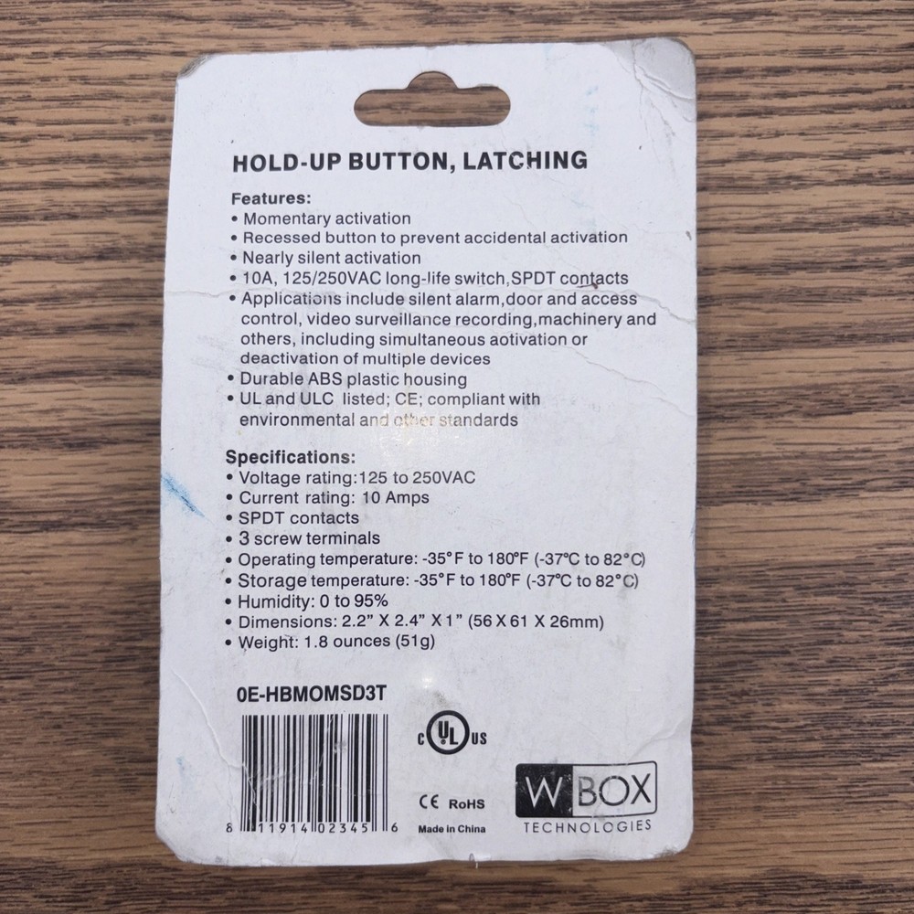 WBox Hold-Up Button OE-HBMOMSD3T