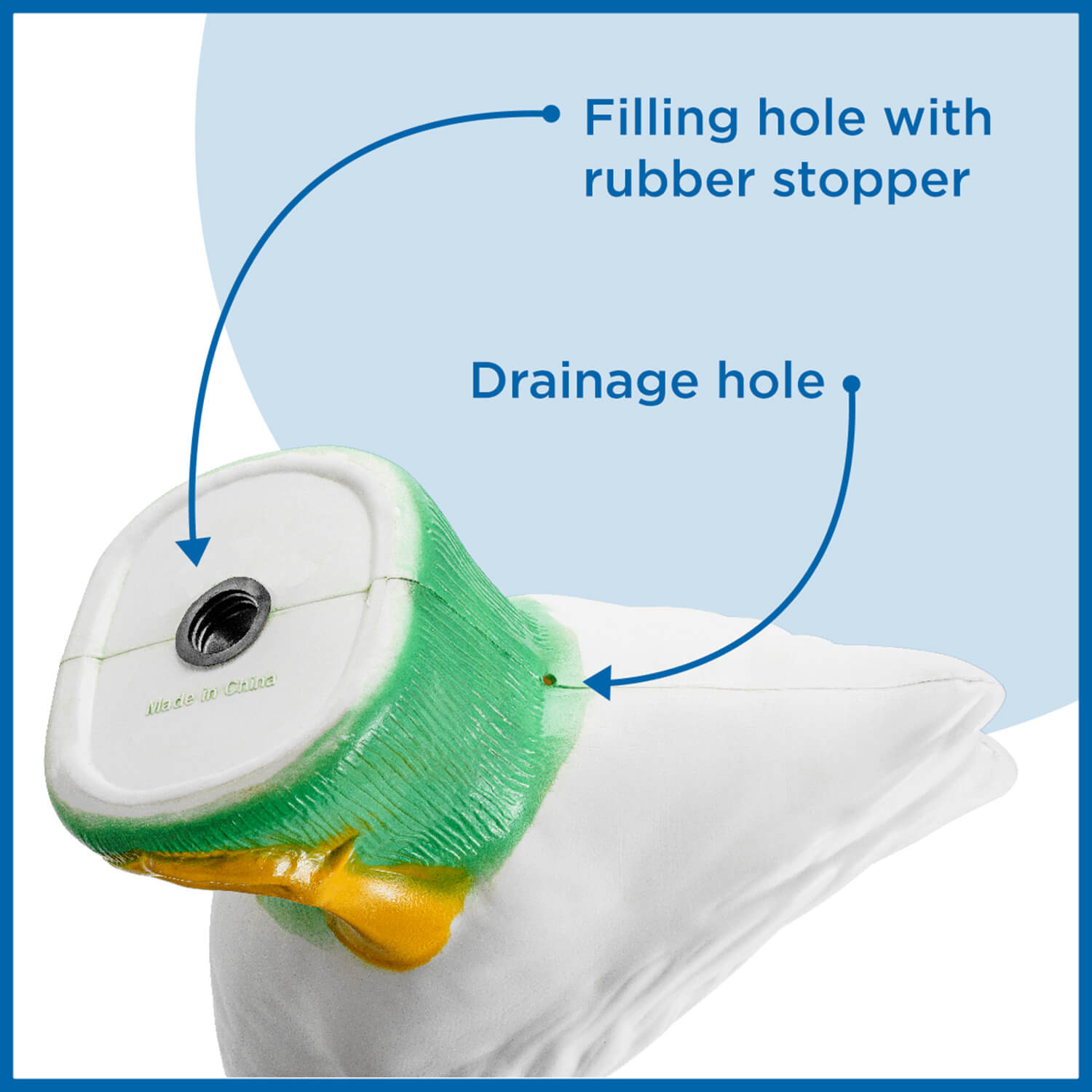 Large White Goose, Plastic Garden Décor, 23” High