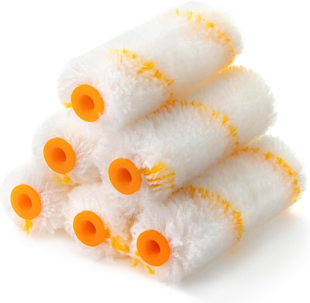 Bates 6-Piece 4-Inch Roller Covers - Versatile Microfiber for Small Projects
