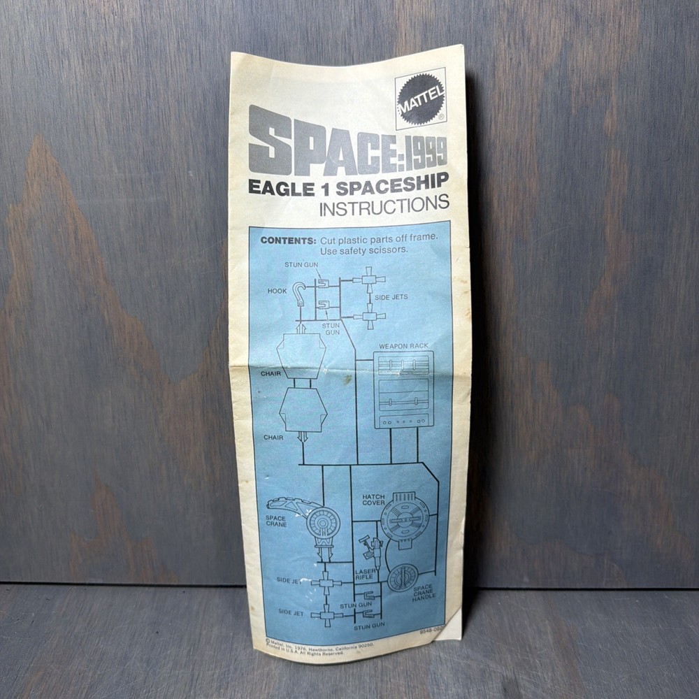 Space:1999 Eagle 1 Spaceship Instruction Manual Original