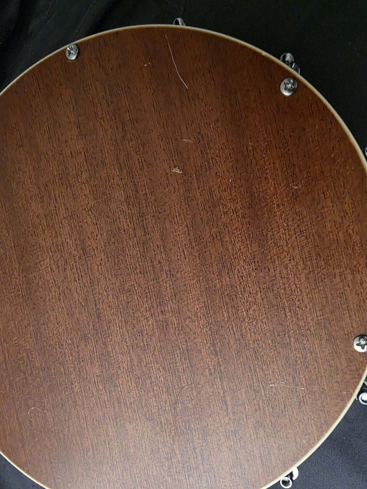 Irin Small Banjo 4 String Solid Body Brown Wood See Disc.