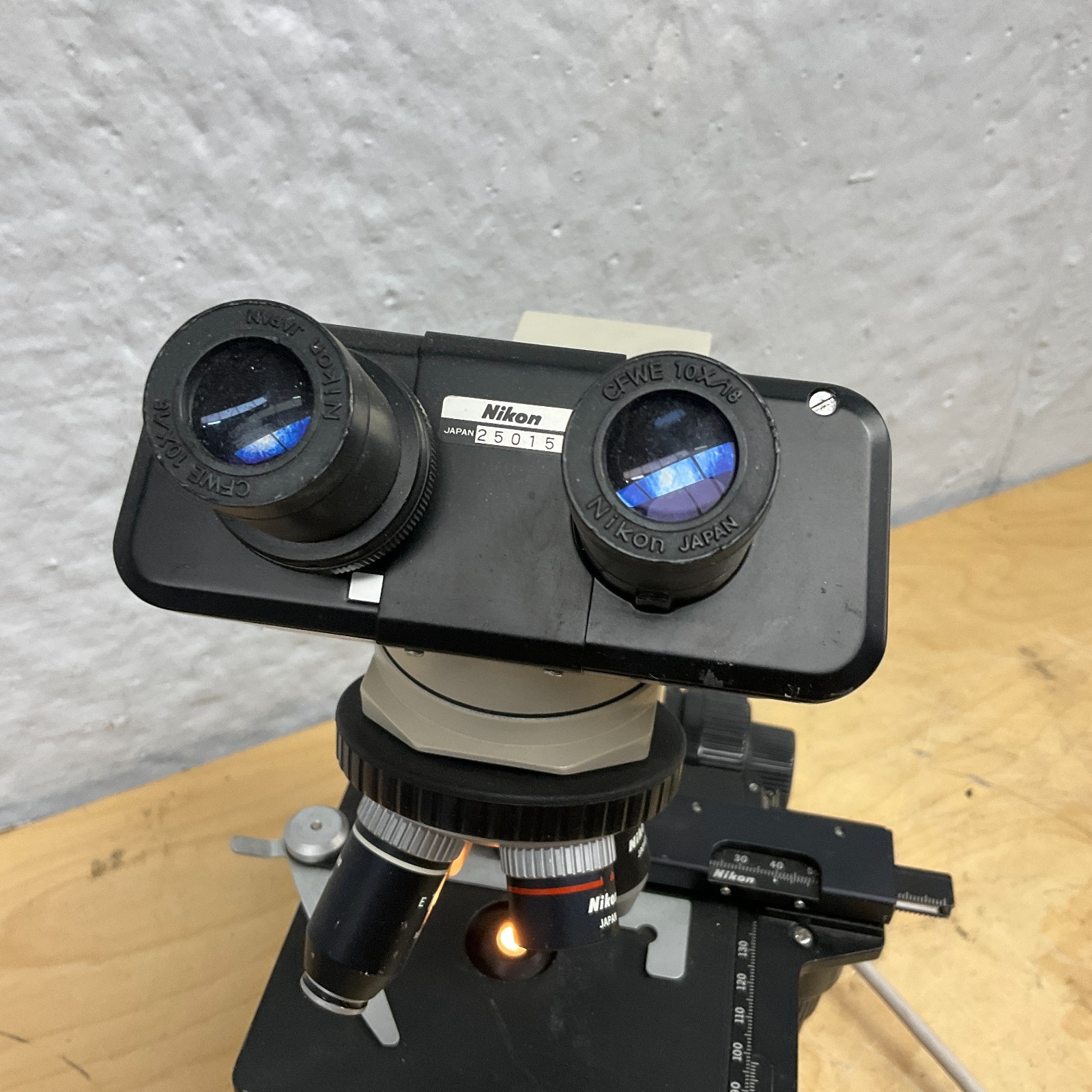 Nikon Alphaphot YS Binocular Microscope with 4 Objectives & Eyepieces 140620