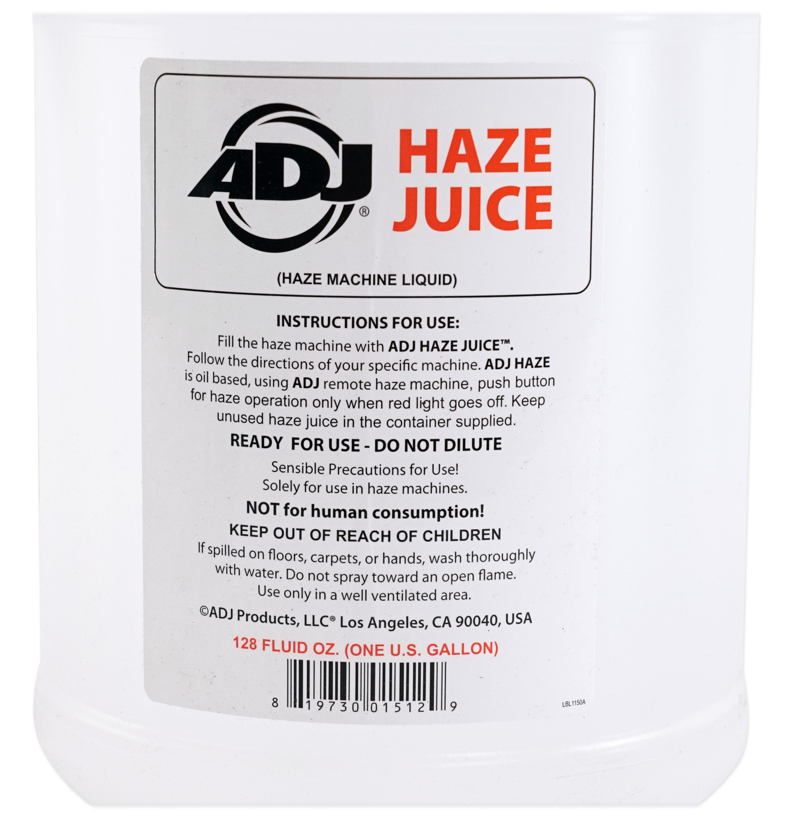 American DJ ADJ Haze Fluid Juice Liquid is to Create the Effect of a Spooky Cave