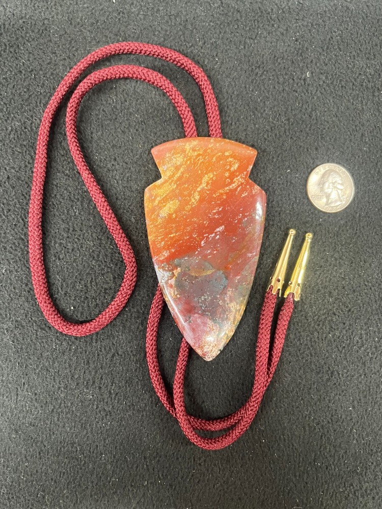 Fancy Jasper Western Bolo Tie