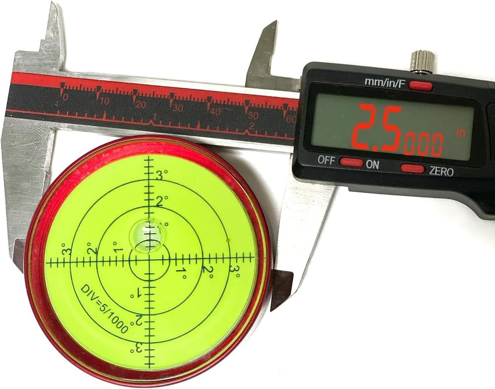 Horizontal Bubble Level 2.5 Inch Precision Bulls-eye Circular Bubble Level