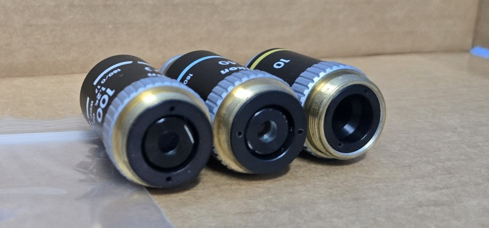 Nikon microscope Lens Objectives 10X / 40X / 100X (INV02-BINY001B)